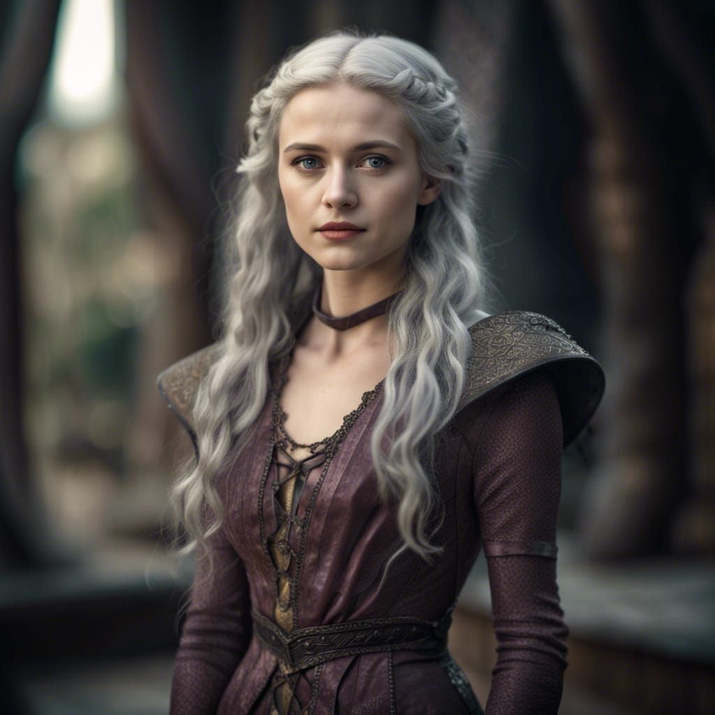 Glamorous 1930s-Inspired Woman in Elegant Westeros Dress