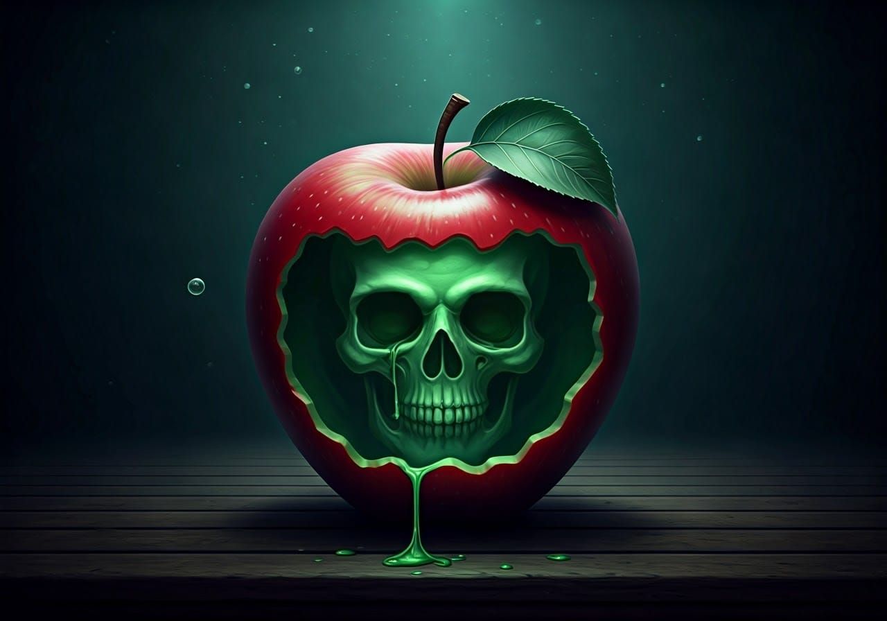 Surreal Dreamscape of a Sleeping Beauty Inside a Poisoned Ap...