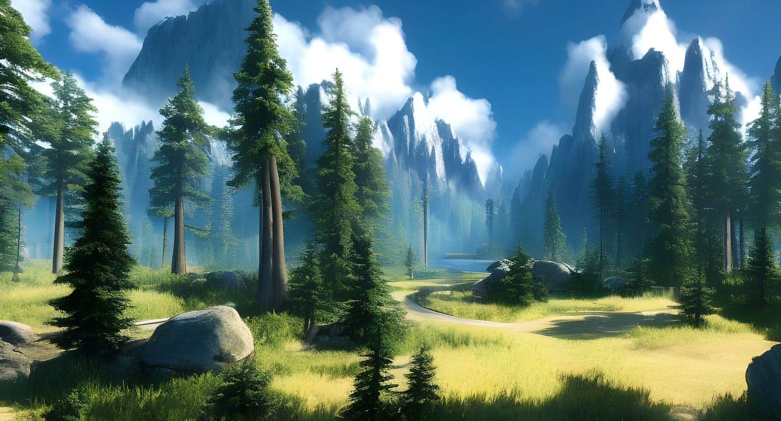 Epic 3D Landscape Masterpiece in Unreal Engine Style