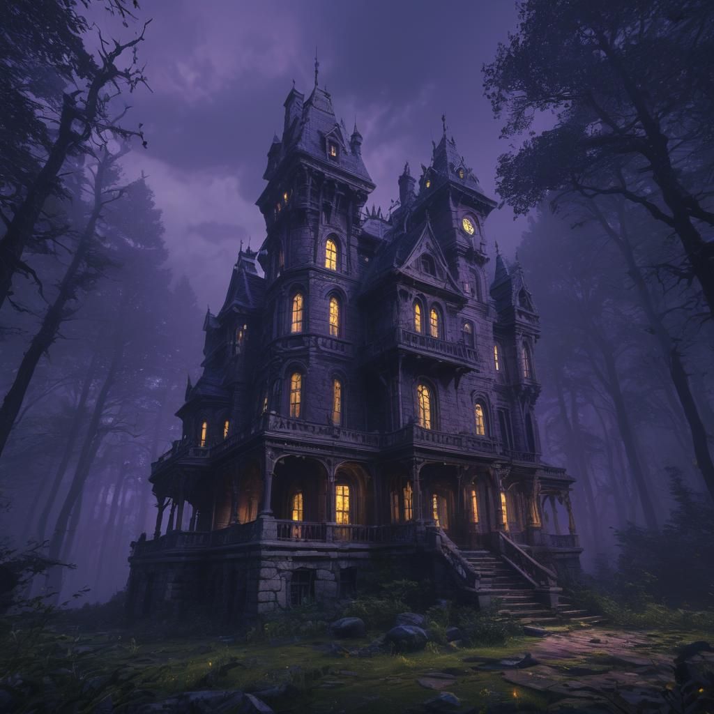 Twisted Turrets Rise Above a Ghostly Forest in Unreal Engine...