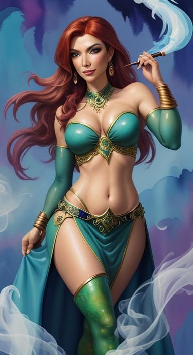 Kim Possible as Enchanted Genie in Ethereal Belly Dancer Att...