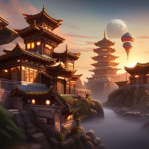 Fantastical Gay Ninjago Sunset in Deep Colors