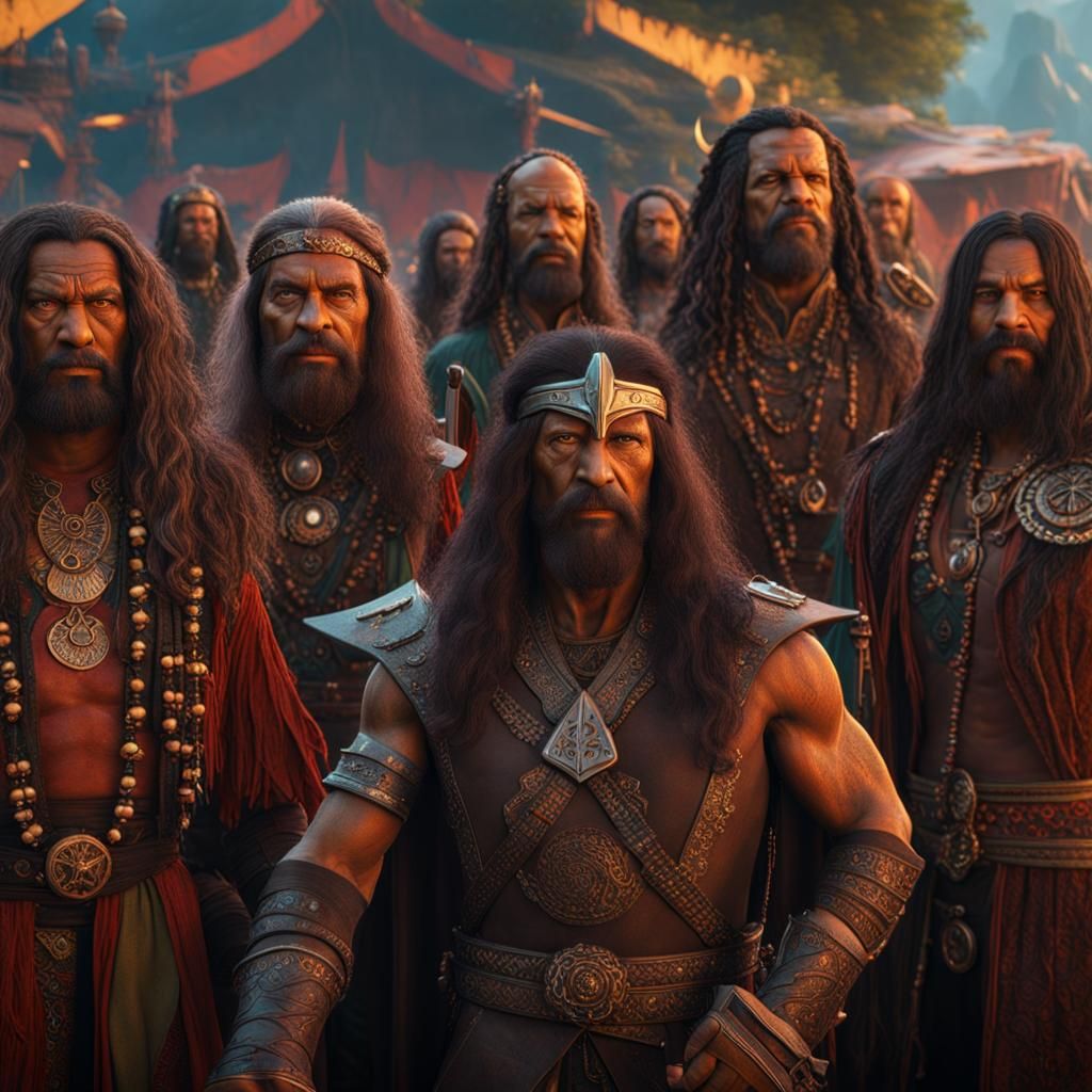 Epic Fantasy Woodstock Scene in Intricate Detail