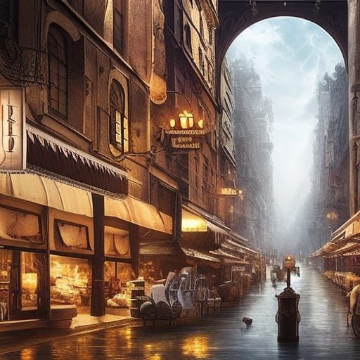 Cinematic Dark Chocolate Dessert: Digital Matte Painting