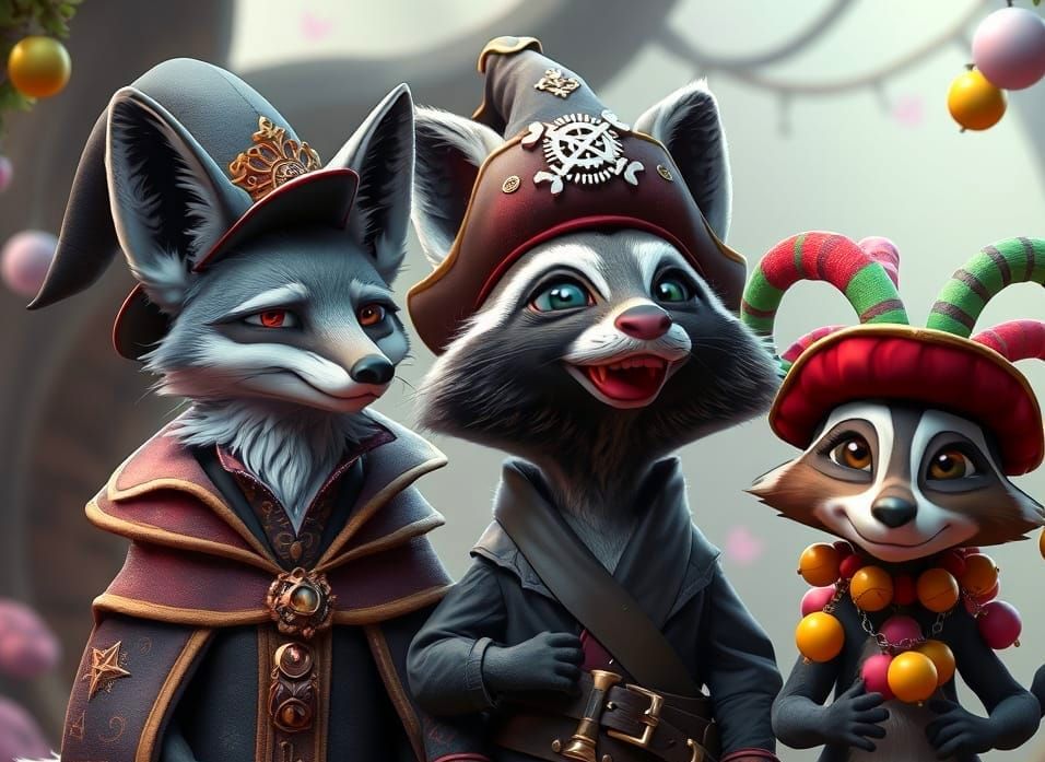 Whimsical 3D Animals in Costume