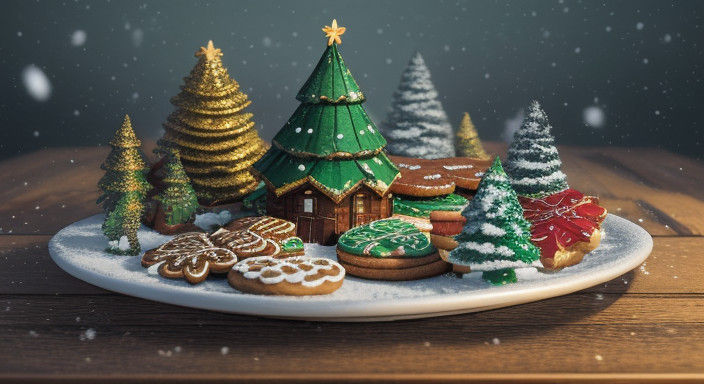 Whimsical Christmas Treats in a Snowy Winter Wonderland
