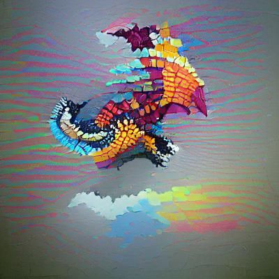 Vibrant Pixel Art Dragon Rises