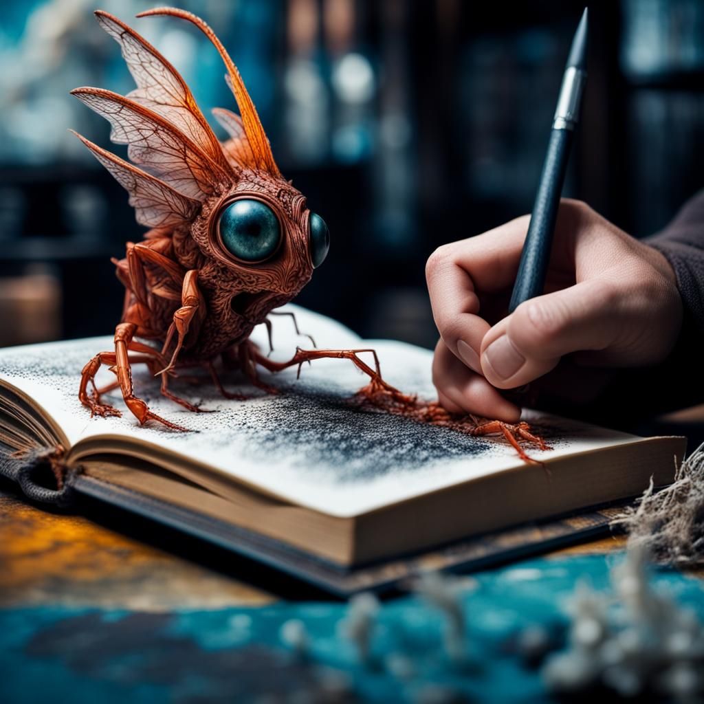 Magical Book Creatures Emerge in Vivid Detail