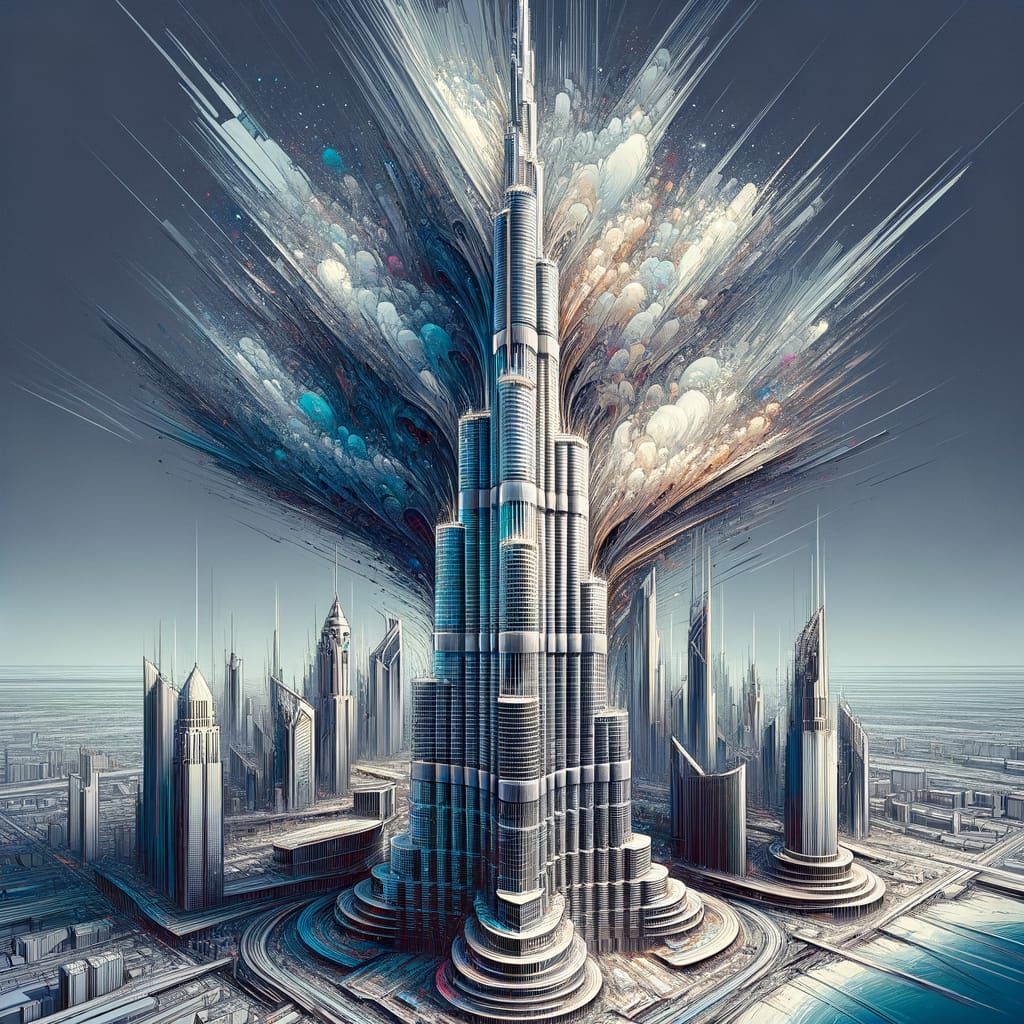 Dramatic Architecture in a Hyper-Detailed Art Style