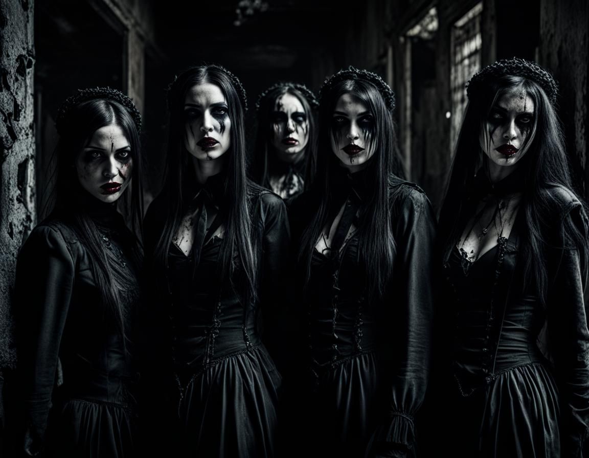 Gothic Women in Dark Despair