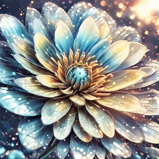 Golden Honey Postcard in Luxurious Matte Painting