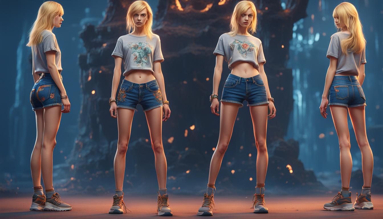 Surreal Young Woman's Glamorous Fantasy Splash Screen in Dee...