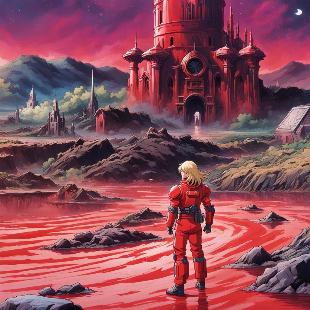 Char Aznable in Scarlet-Copper Hellscape of Geamana