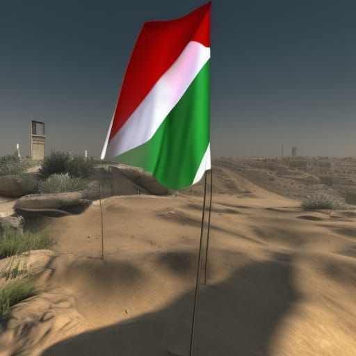 Vibrant Palestine Flag Unfurls in 8K Epic 3D Cinematic Splen...