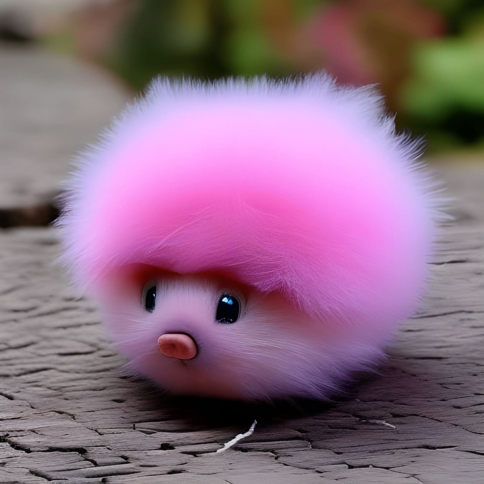 Whimsical Pink Pigmy Puff AI Art