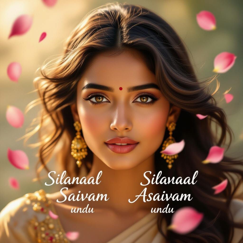 South Asian Woman's Emotional Gaze in Cinematic Portrait