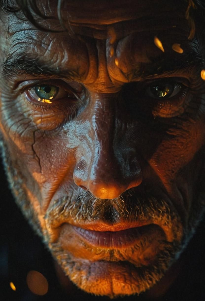 Ethereal Portrait of a Majestic Elder in a Cosmic Landscape