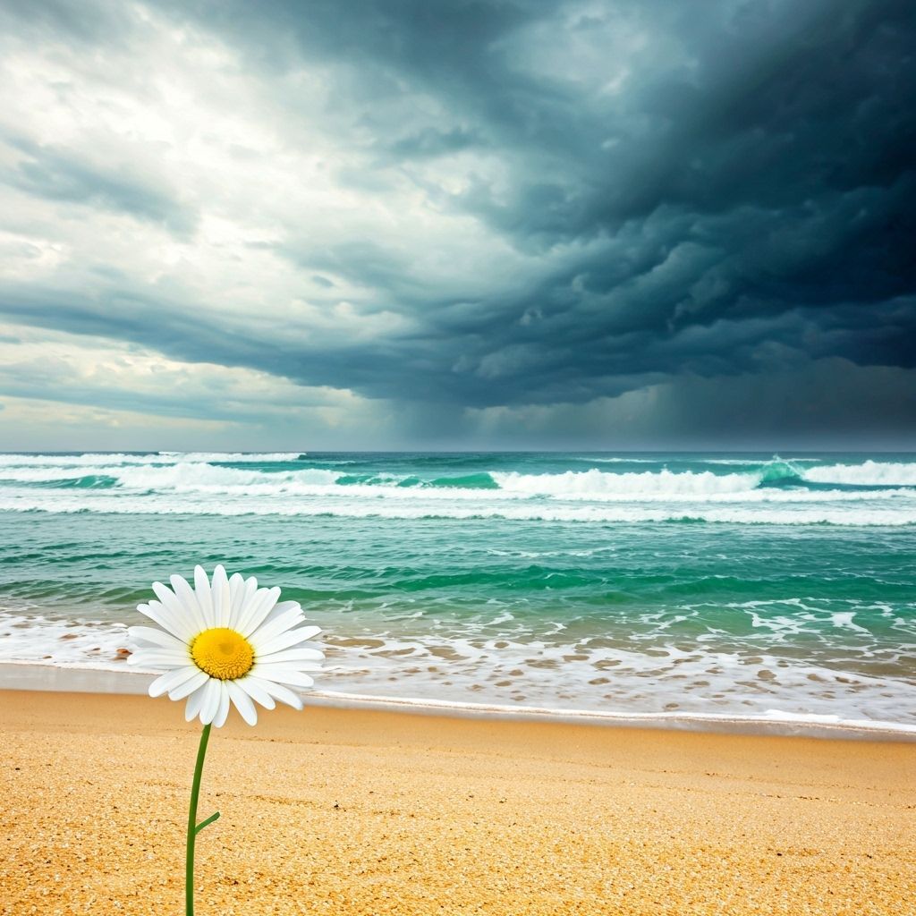 Contrasting Beaches in Watercolor Landscape