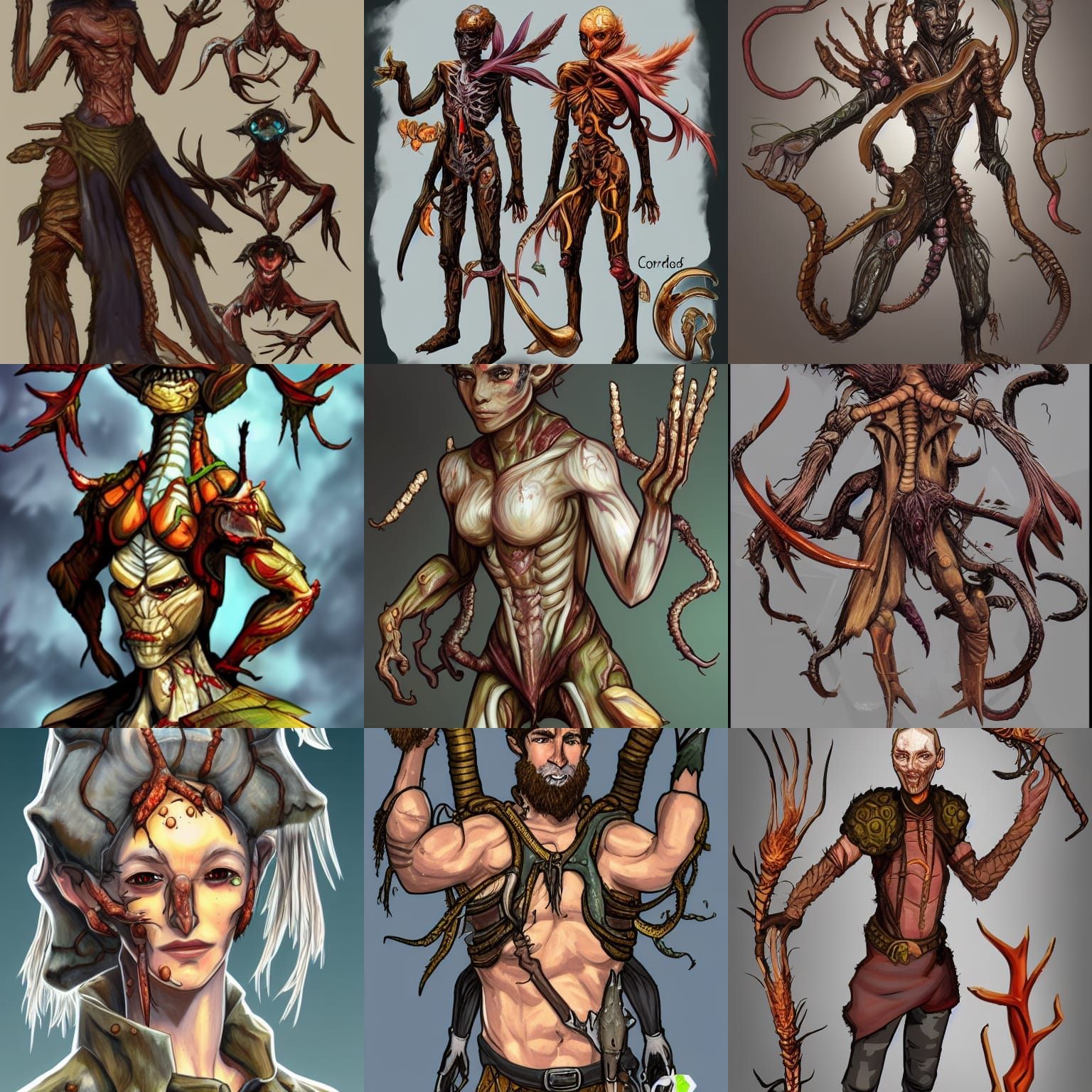 Surreal D&d Character Plagued by Fungal Invasion