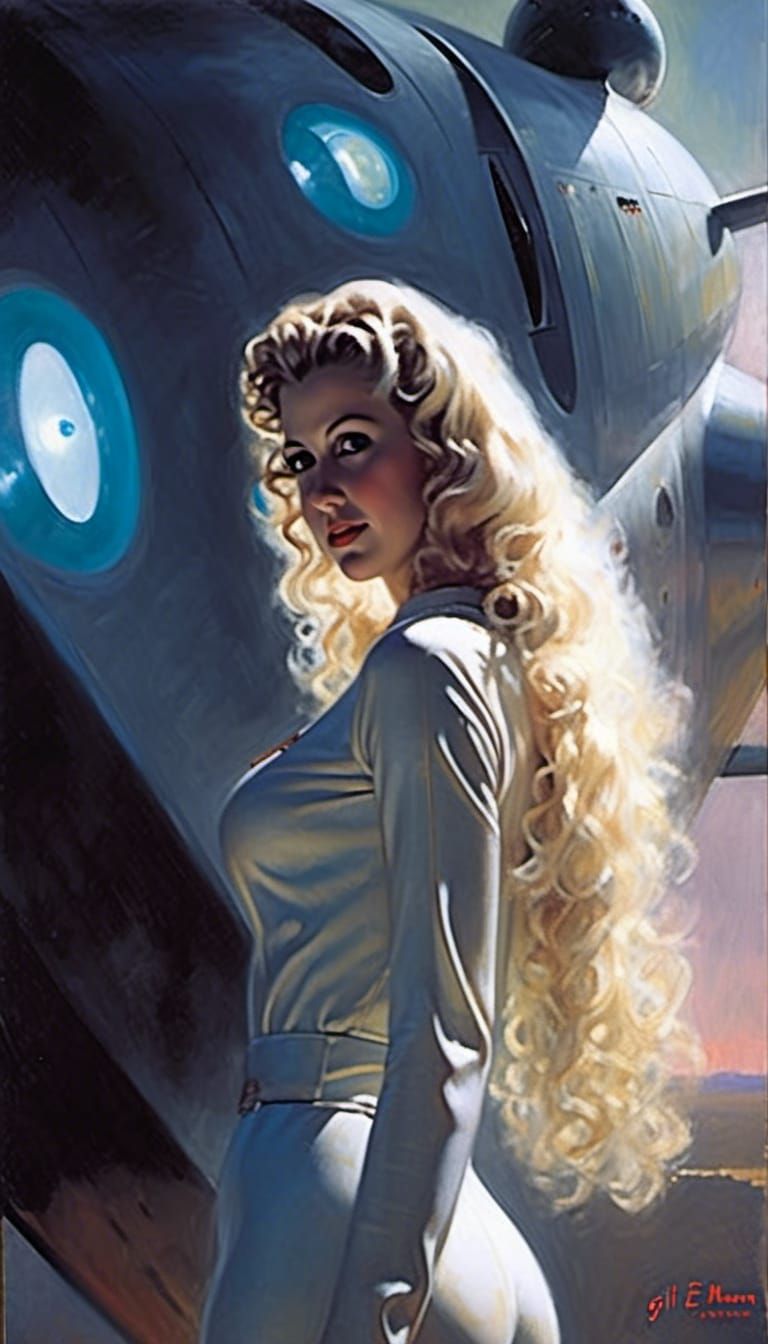 Retro-Futuristic Princess in Body-Hugging Spandex