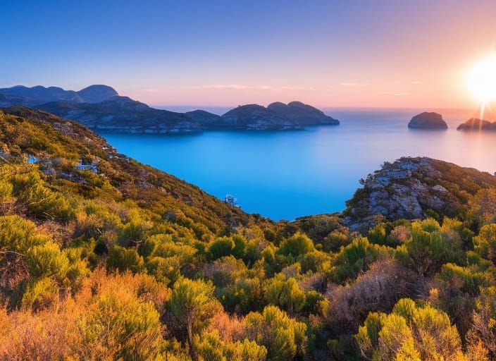 Mediterranean Sunset in Cinematic 3D