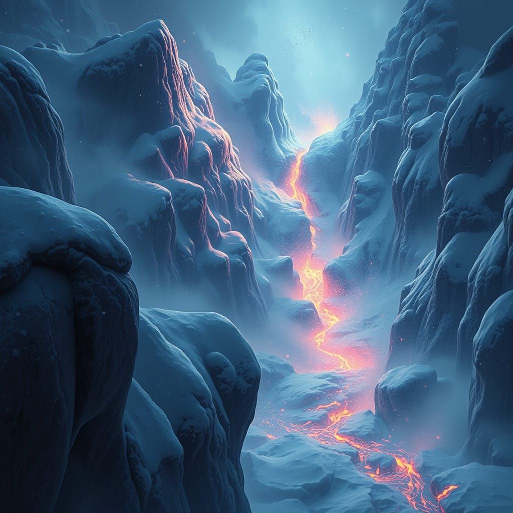 Fantastical Winter Storm in Deep Color and Intricate Detail