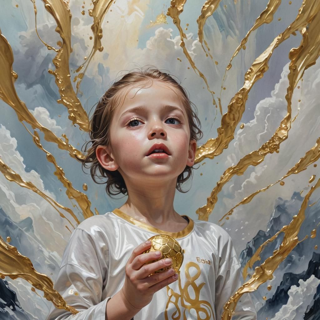 Young Athlete's Ethereal Olympic Dream