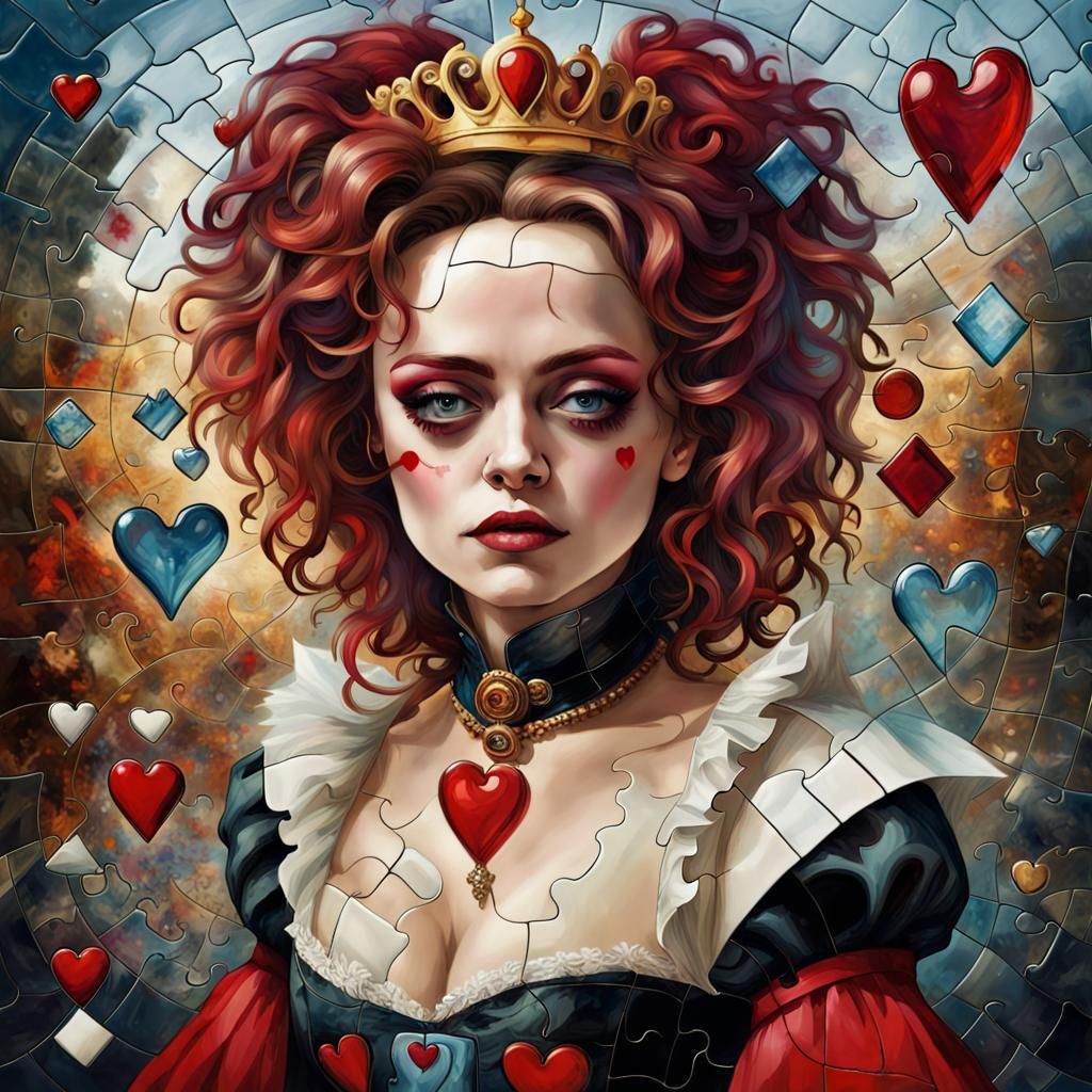 Wonderland Puzzled Helena Bonham Carter as Queen of Hearts