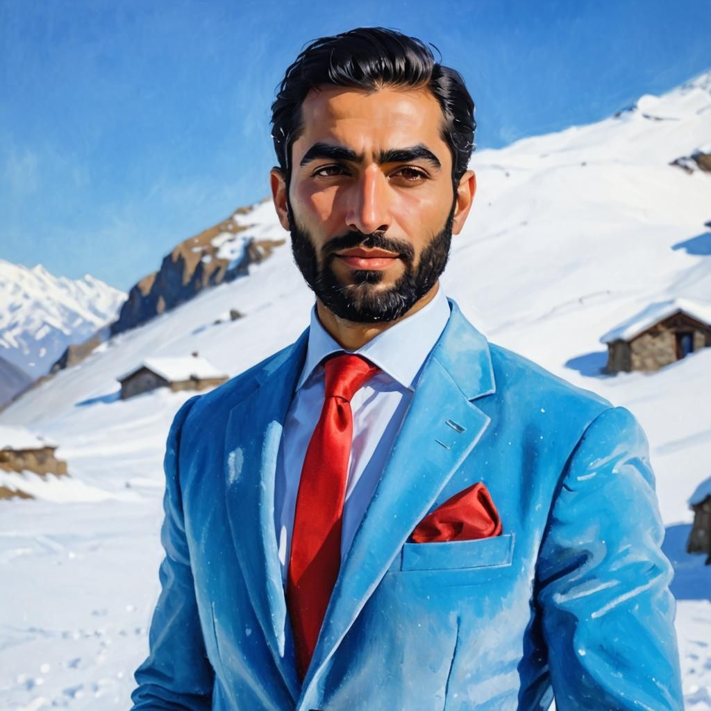 Handsome Gentleman in Velvet Suit under Morning Light