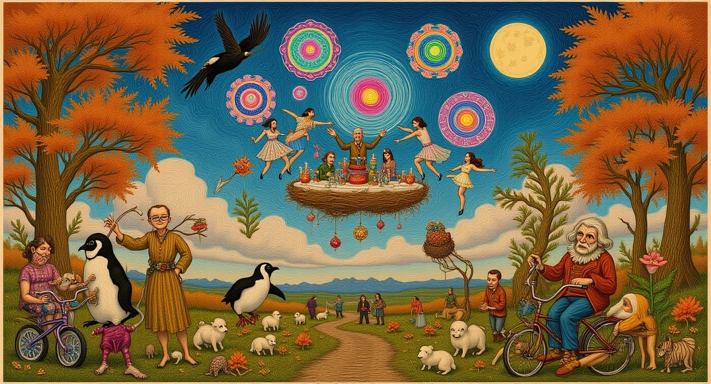 Psychedelic Tea Party on Floating Island