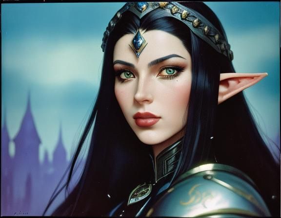 Ethereal Half-Elf Sorcerer in Rokugan Armor