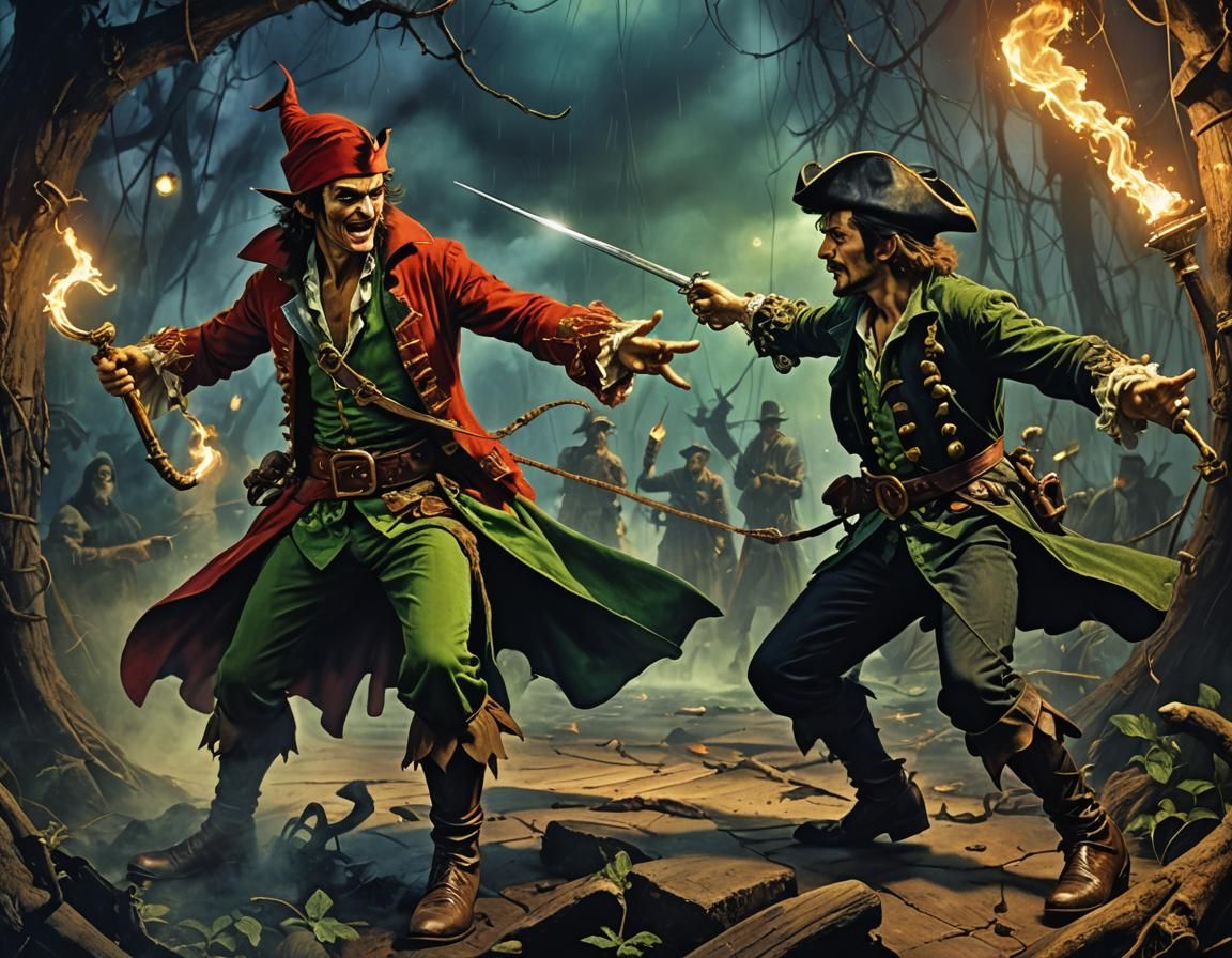 Peter Pan versus Captain Hook