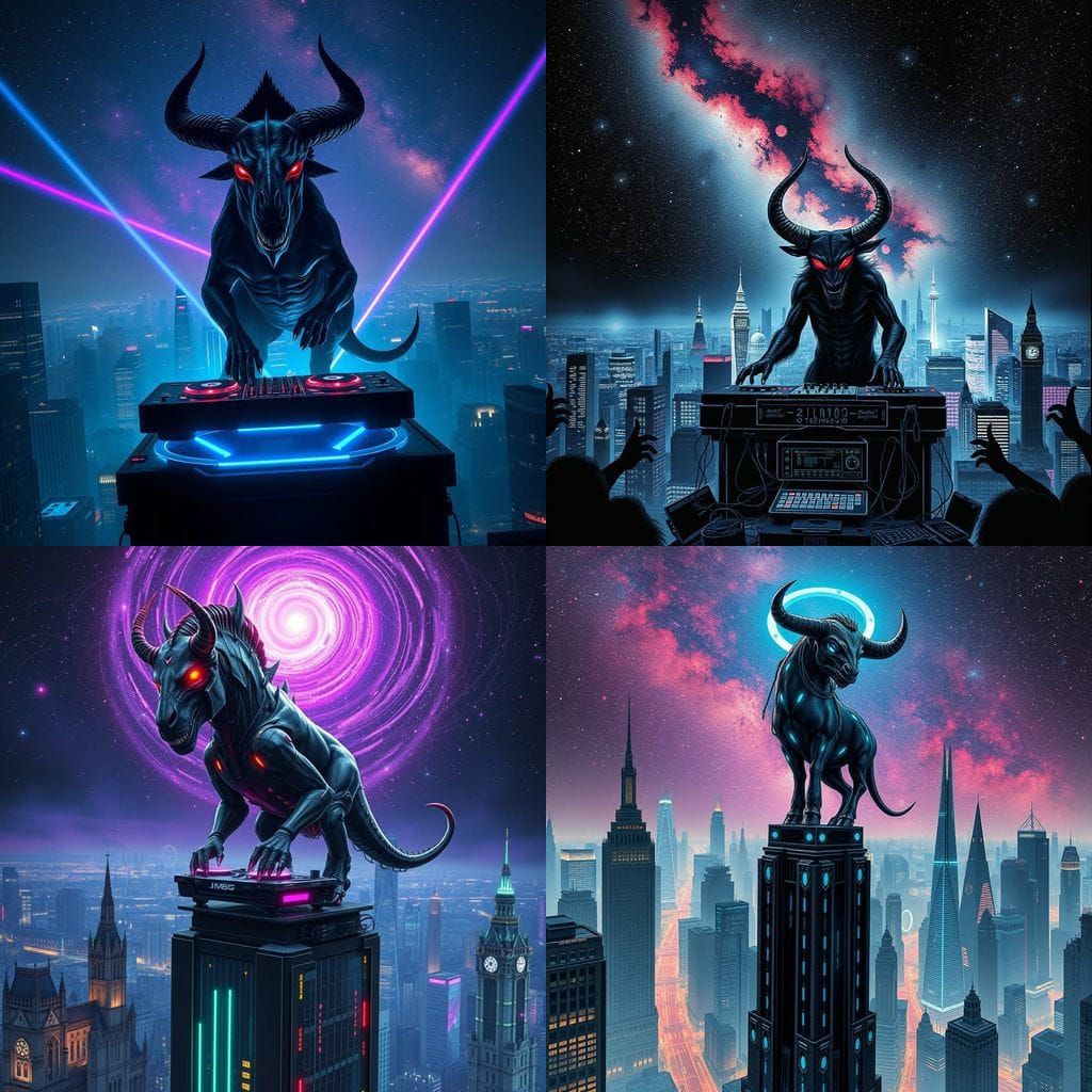 Techno DJ Minotaurus Performs Under Starry Milky Way Night S...