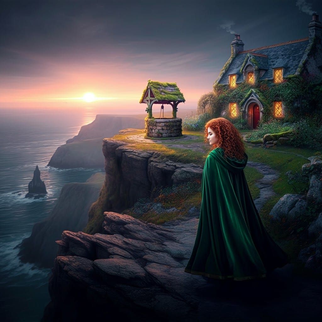 Emerald Goddess of Ireland's Windswept Coast
