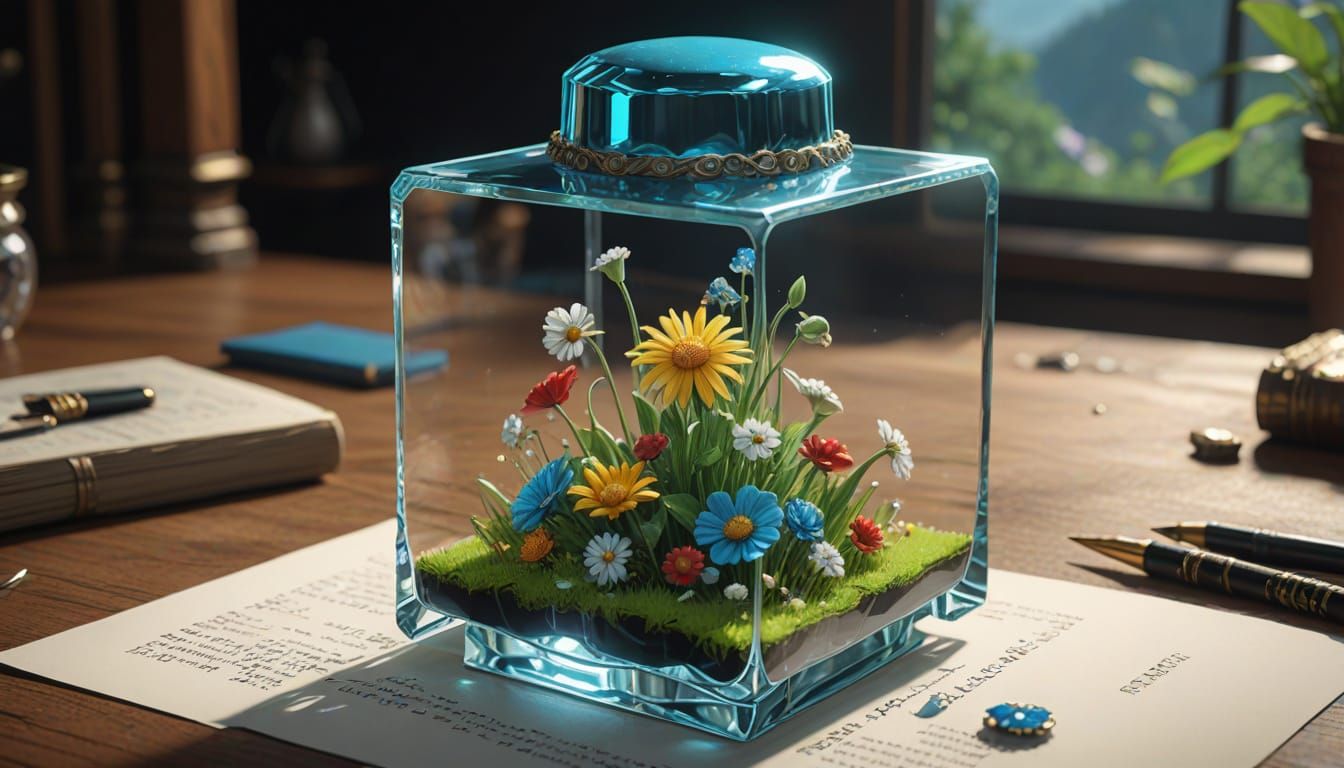 Ghibli-Inspired Girl Adorns Natural Wonders in Stunning Glas...