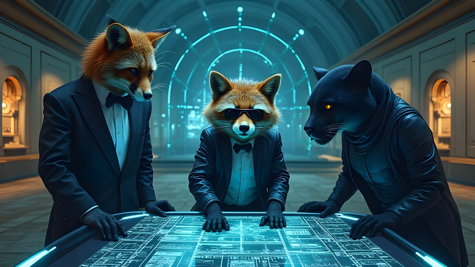 Animal Thieves Plan Heist in Futuristic Style