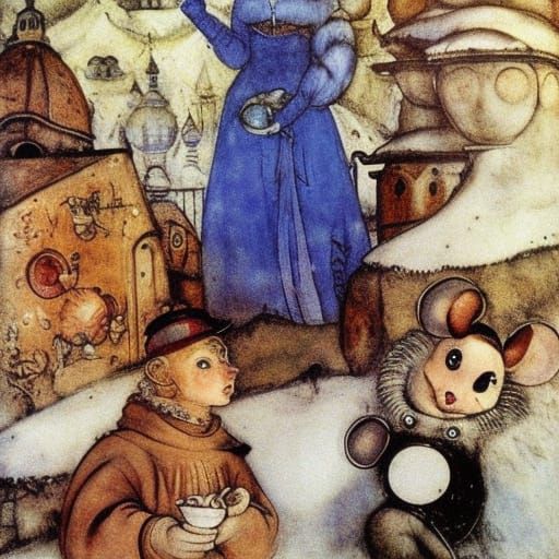 Steampunk Mouse Embarks on Winter Wonderland Quest