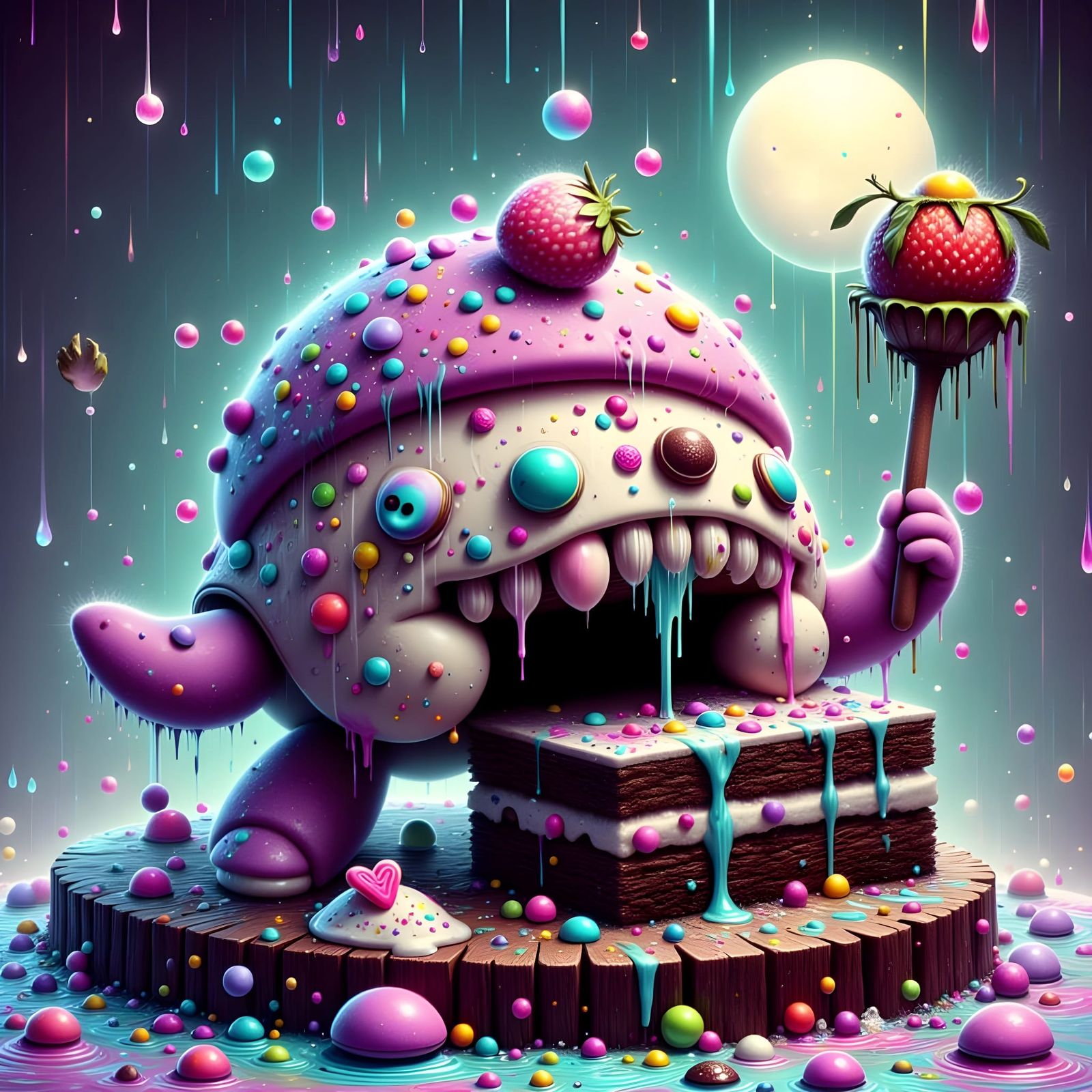 🍓 Monstre de Sucre Lunaire 🌕....