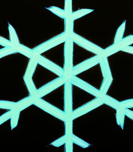 Delicate Winter Snowflake in Watercolor Style