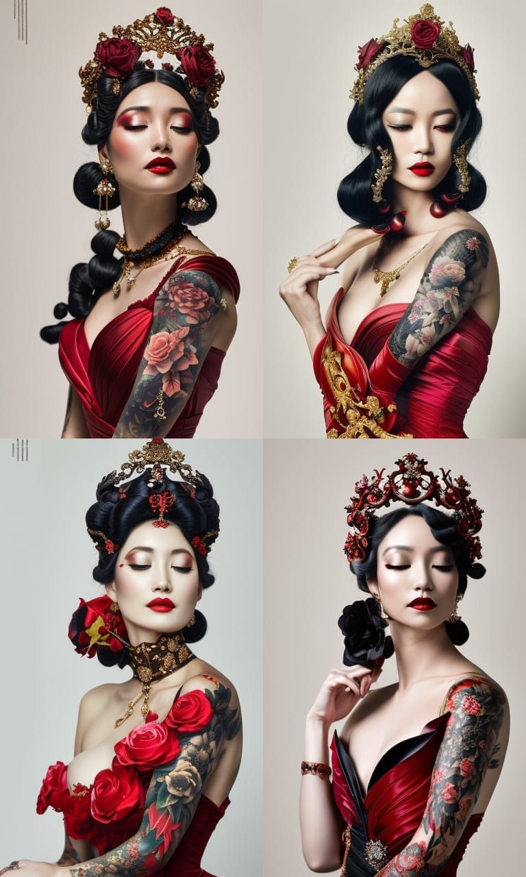 Elegant Woman on Ornate Throne in Rococo Style