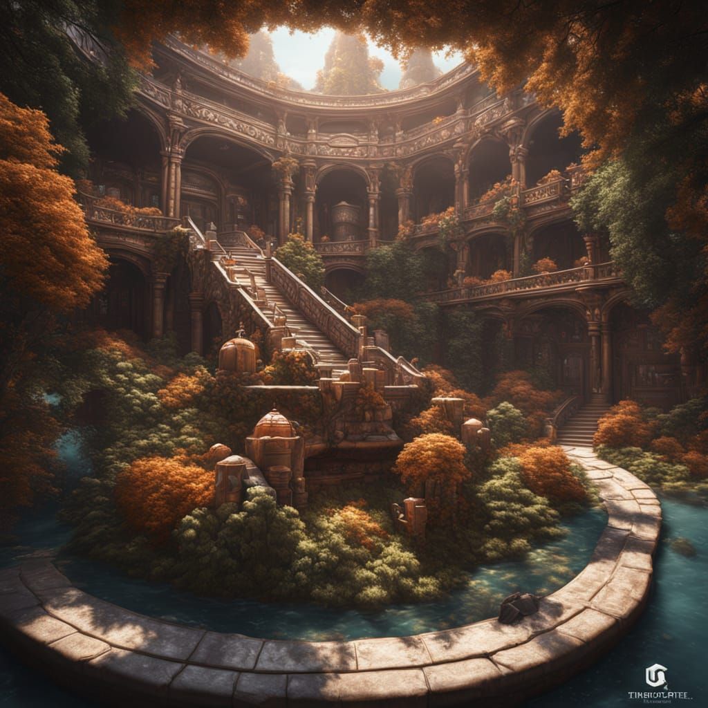 Chocolate Masterpiece in Detailed Matte Painting Style