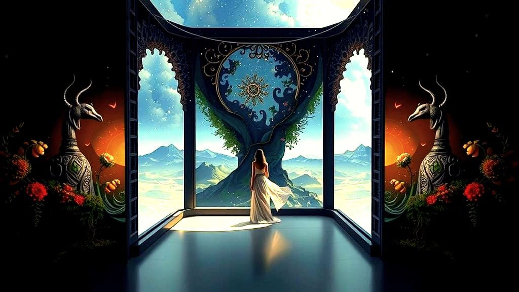 Ethereal Portal to Futuristic Realm