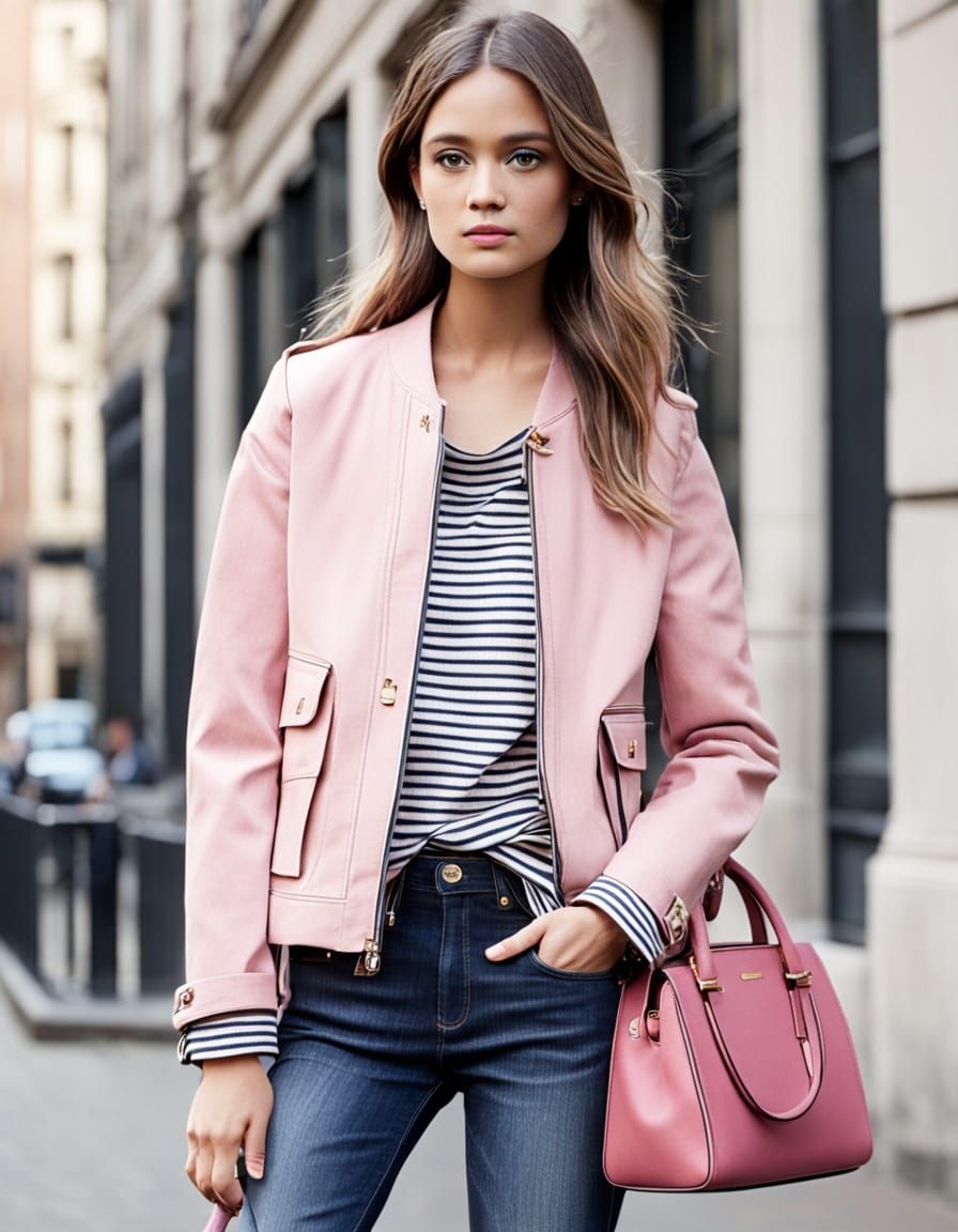 Fashionable Outfit in Pastel Hues