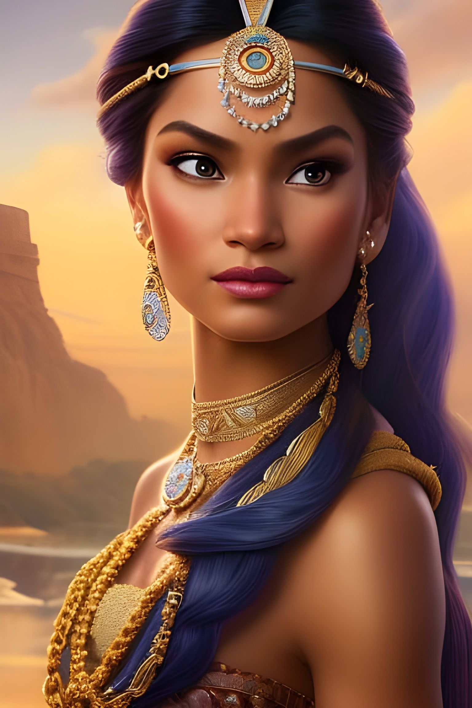 Ethereal Disney Princesses Blended in Stunning Portrait