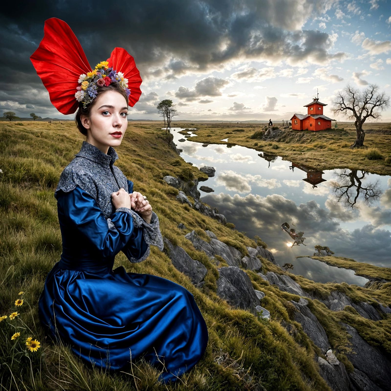 Surreal Restaurant Celebration with Beautiful Aliens: Photor...