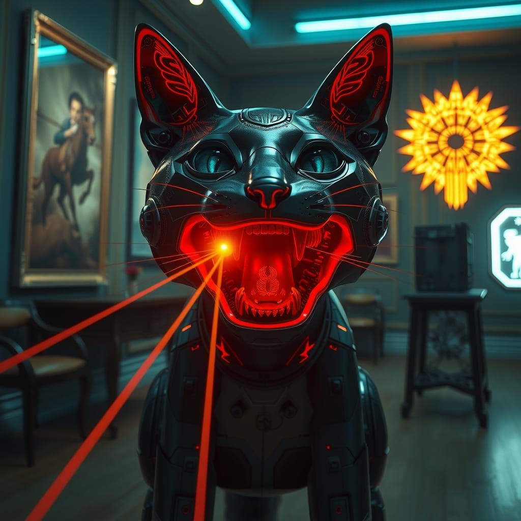 Soviet Cat Robot Unleashes Descent into Madness in Futuristi...
