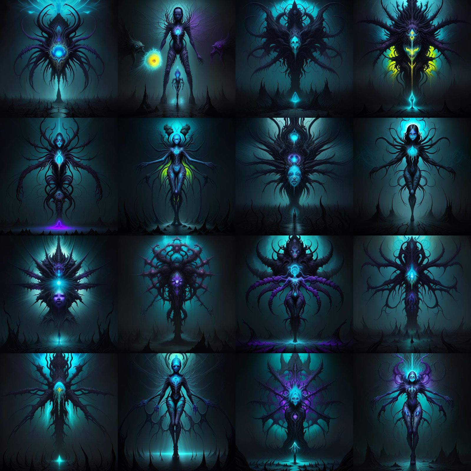 Dark Fantasy Masterpiece: Twisted Gods Clash in a Maelstrom...