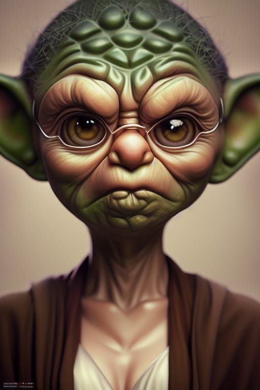 Yoda in a Primitive Mailbox, Reimagined in Intricately Detai...