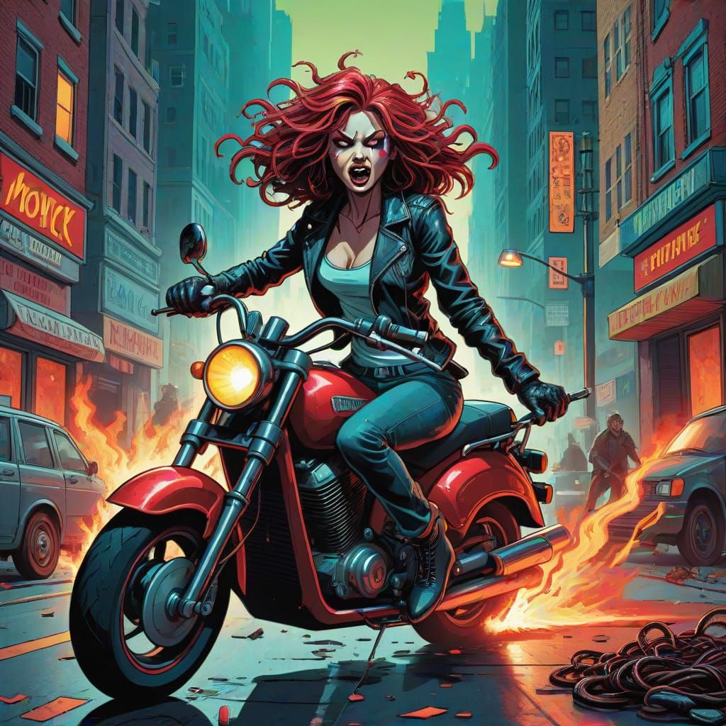 Medusa's Madcap Motor Scooter Ride