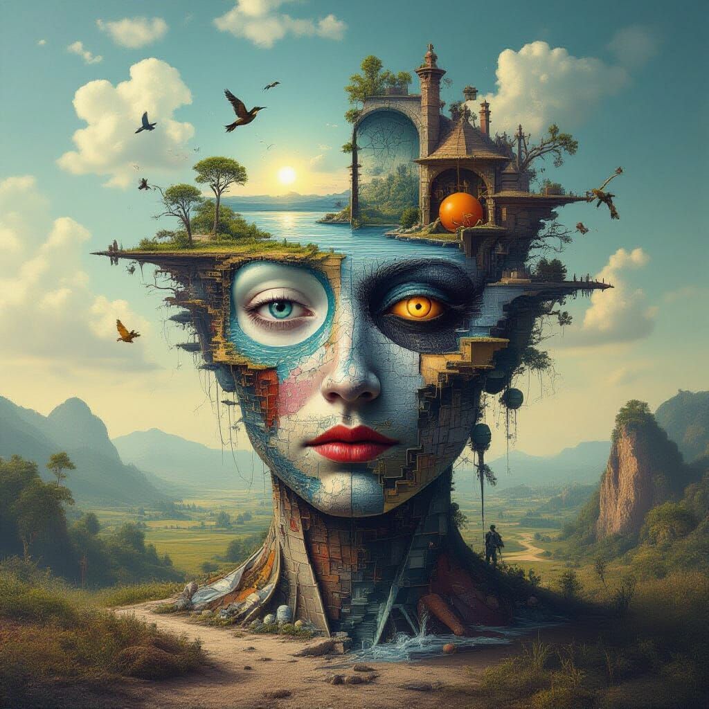 Surreal Mixed Media Artwork Evokes Mystery